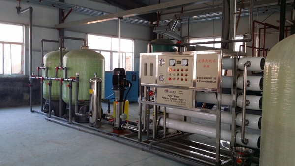 生物制藥10T單級反滲透+軟化設備安裝調試完成